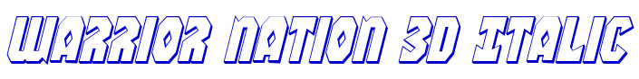 Warrior Nation 3D Italic шрифт